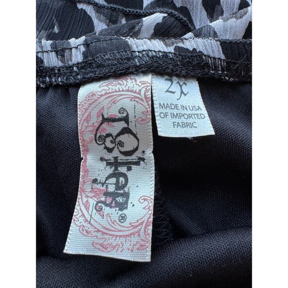 Leopard Print Off Shoulder Maxi Dress Sz 2X Smocked Boho Flowy Summer Beach USA - Picture 6 of 6